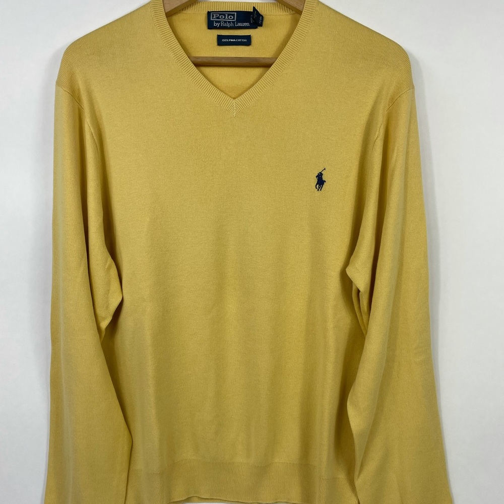 Polo Ralph Lauren Pima Cotton V-Neck Pullover Sweater